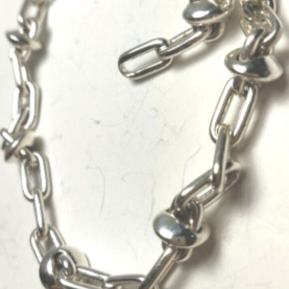 Tiffany & Co RARE Vintage Rectangle Link & Bead Bracelet Sterling Silver - Picture 3 of 9